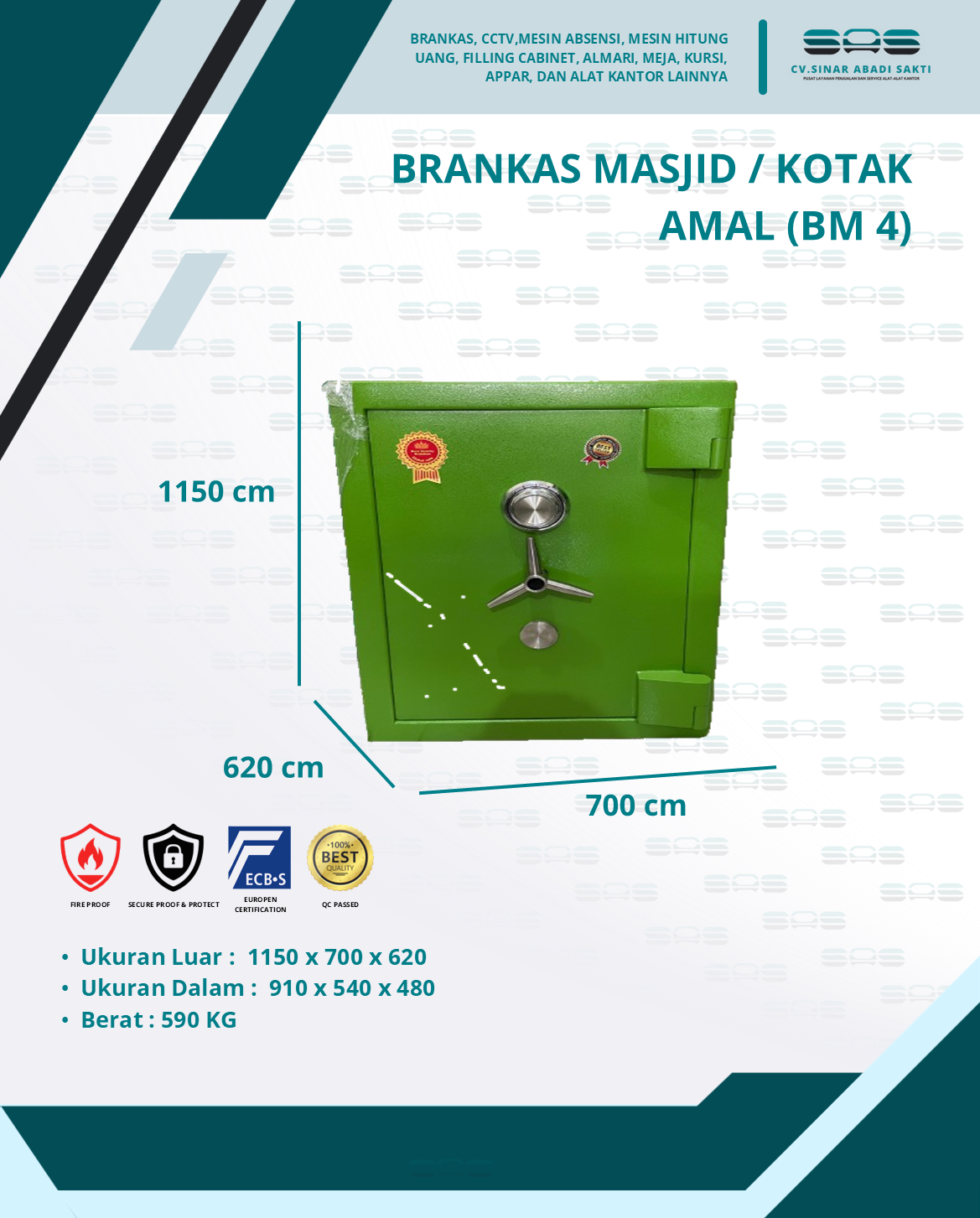 BRANKAS MASJID / KOTAK AMAL (BM 4) - Conceal - Brankas, Kotak Amal