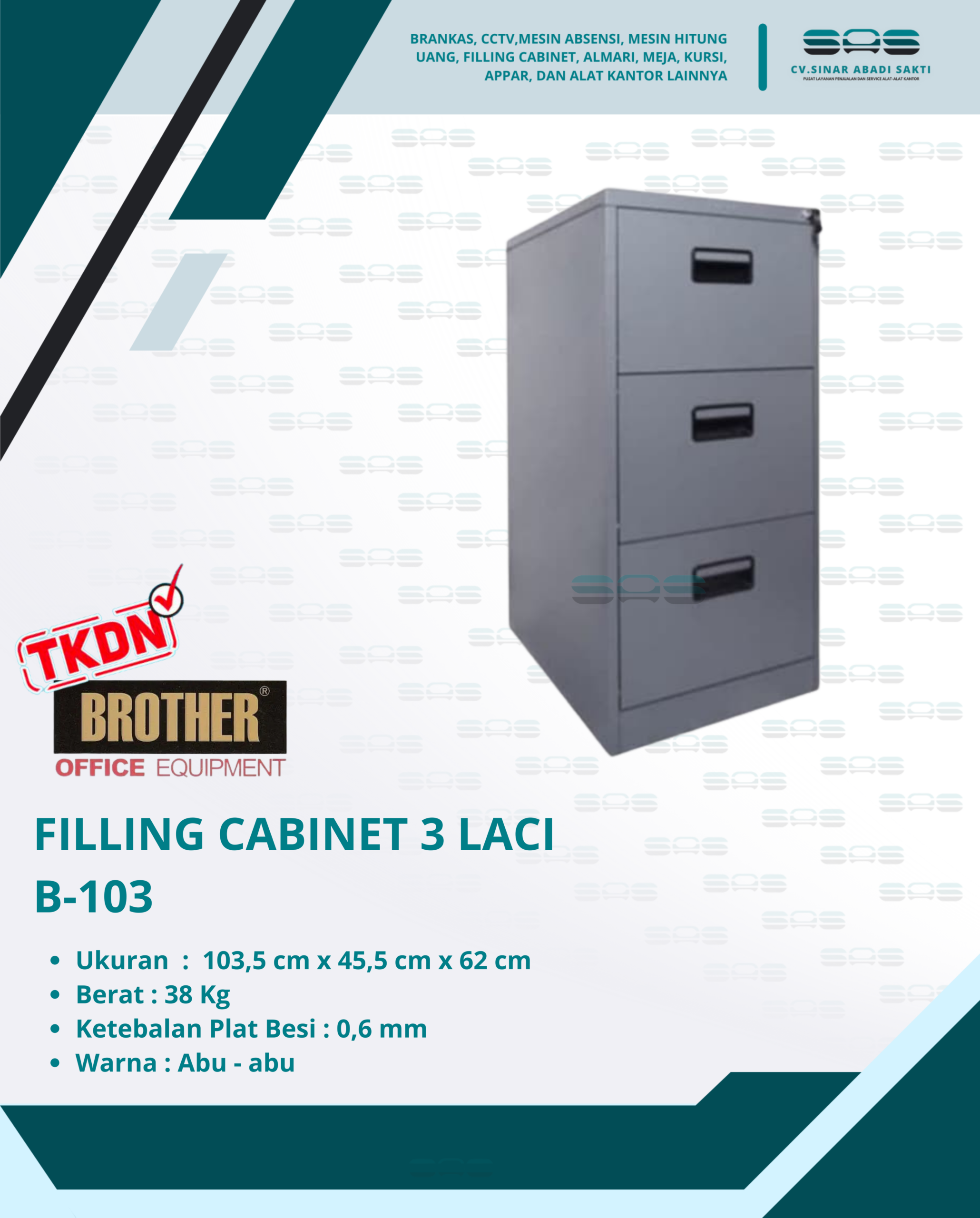 FILLING CABINET 3 LACI (B-103)