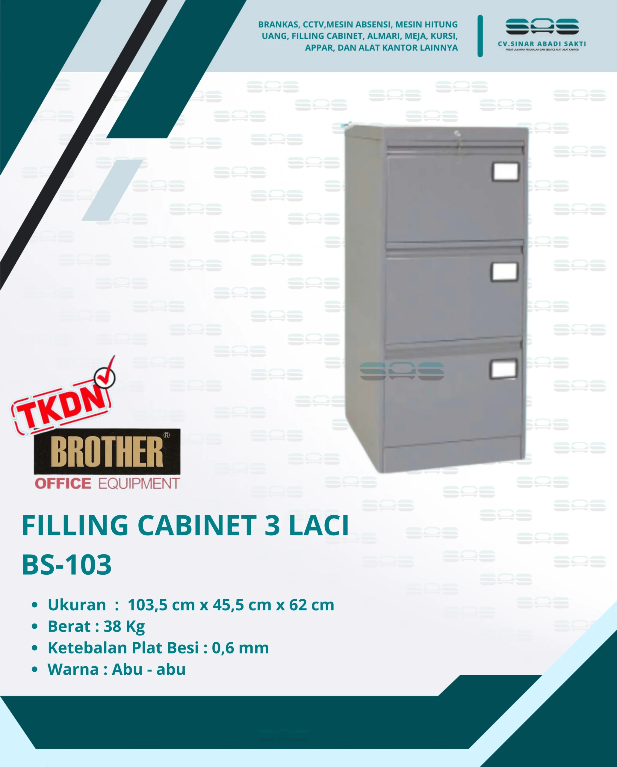 FILLING CABINET 3 LACI SUPER (BS - 103) - Brother - Filling Cabinet