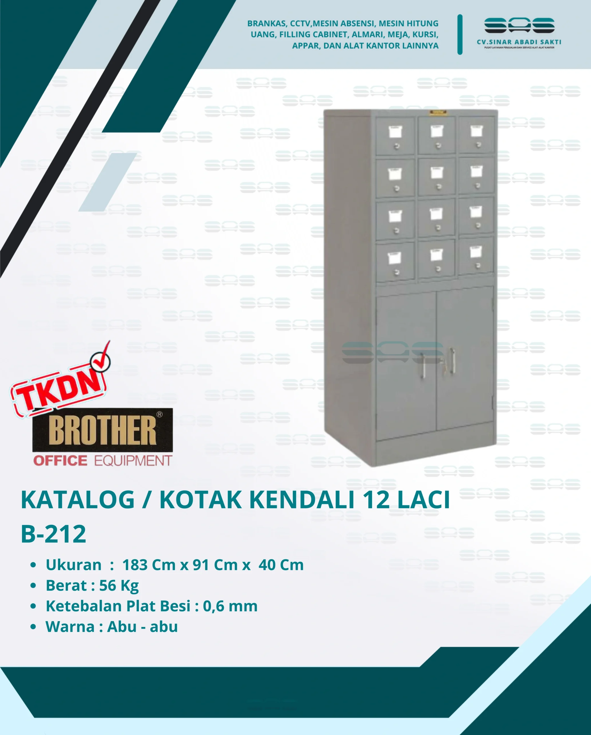 KATALOG / KOTAK KENDALI 12 LACI (B-212)