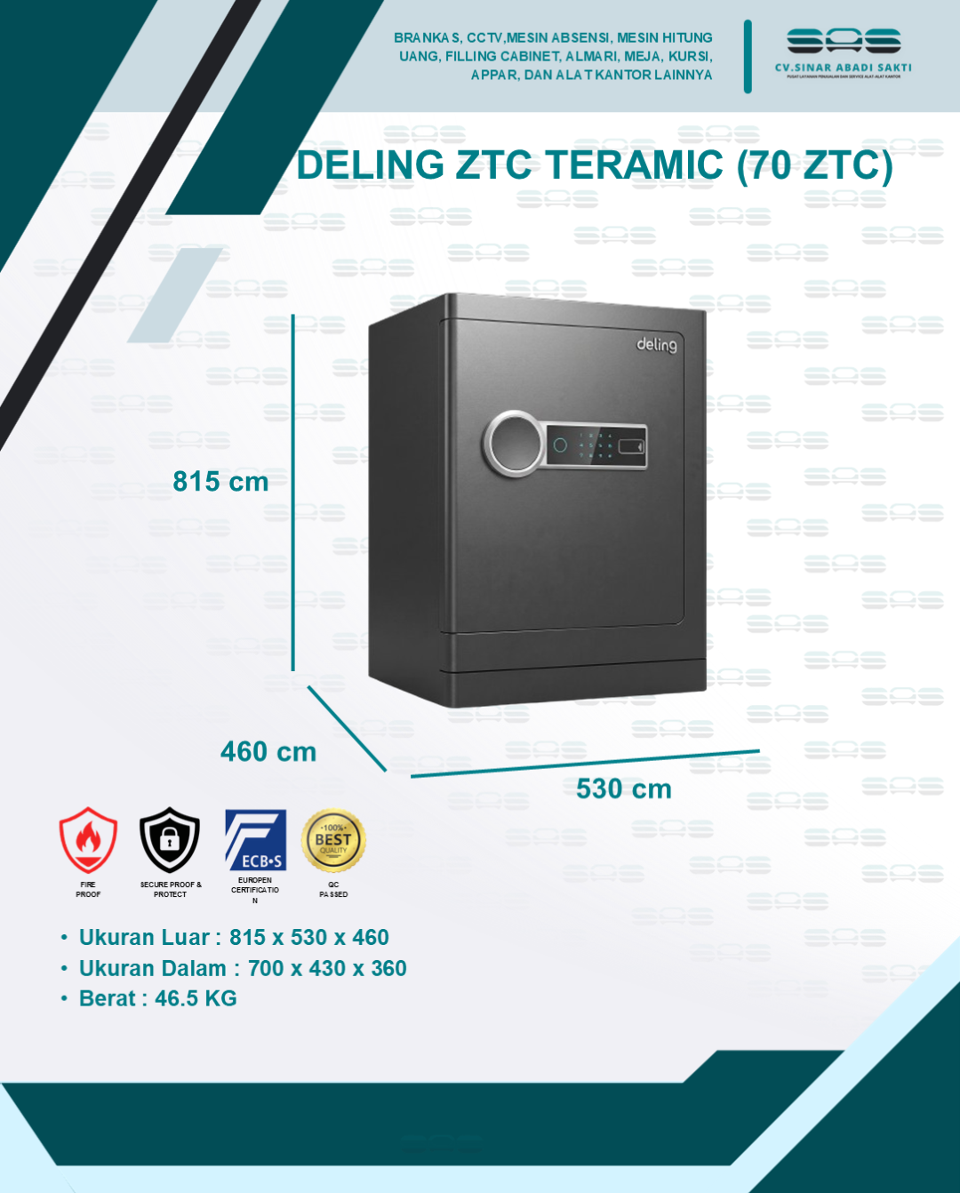 DELING ZTC TERAMIC (70 ZTC) - Deling - Brankas