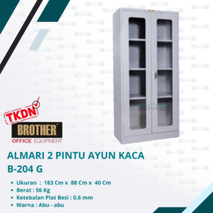 Brother - ALMARI TINGGI PINTU AYUN KACA (B - 204G)