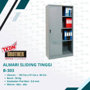 Brother - ALMARI TINGGI SLIDING PLAT (B - 303)