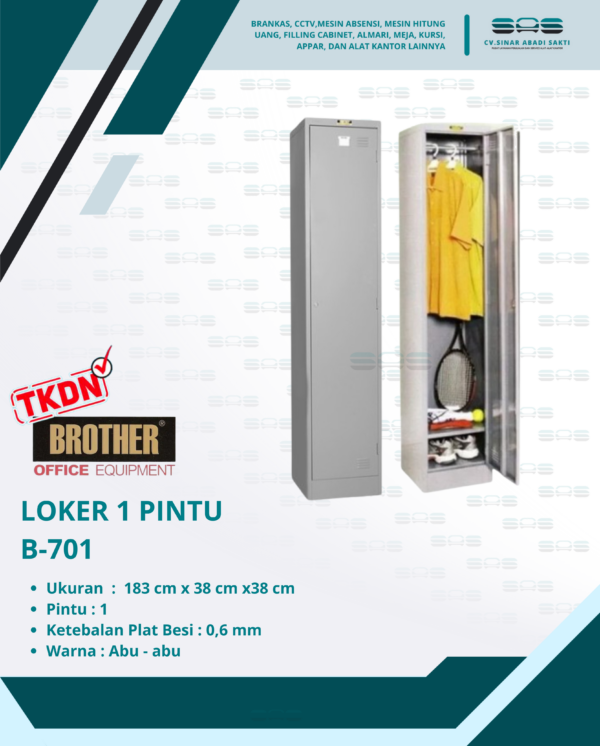 Brother - LOKER 1 PINTU (B - 701)