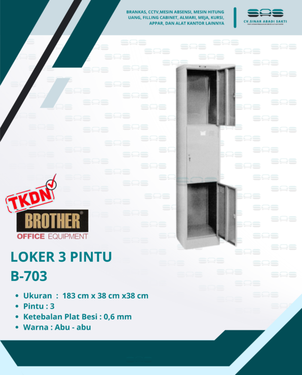 Brother - LOKER 3 PINTU (B - 703)