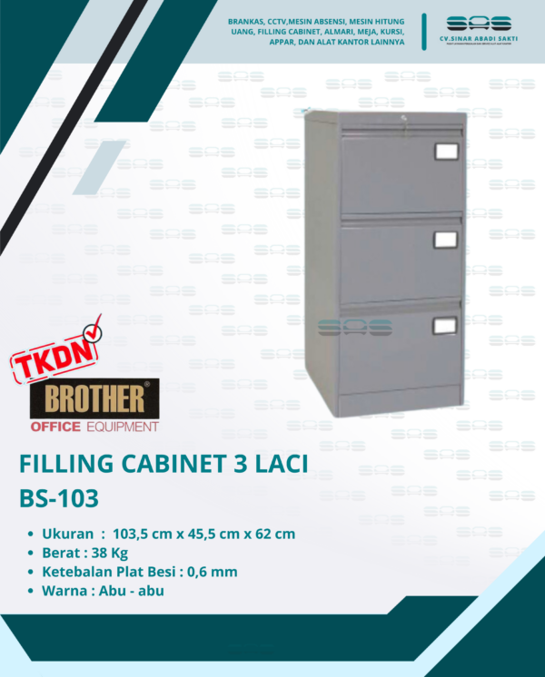 Brother - FILLING CABINET 3 LACI SUPER (BS - 103)