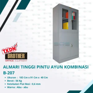 ALMARI TINGGI PINTU AYUN KOMBINASI (B-207)