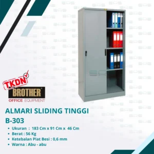 ALMARI TINGGI SLIDING PLAT (B-303)