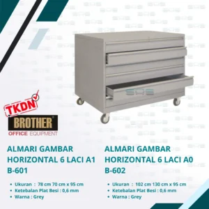 ALMARI GAMBAR HORIZONTAL 6 LACI A0 (B-602)